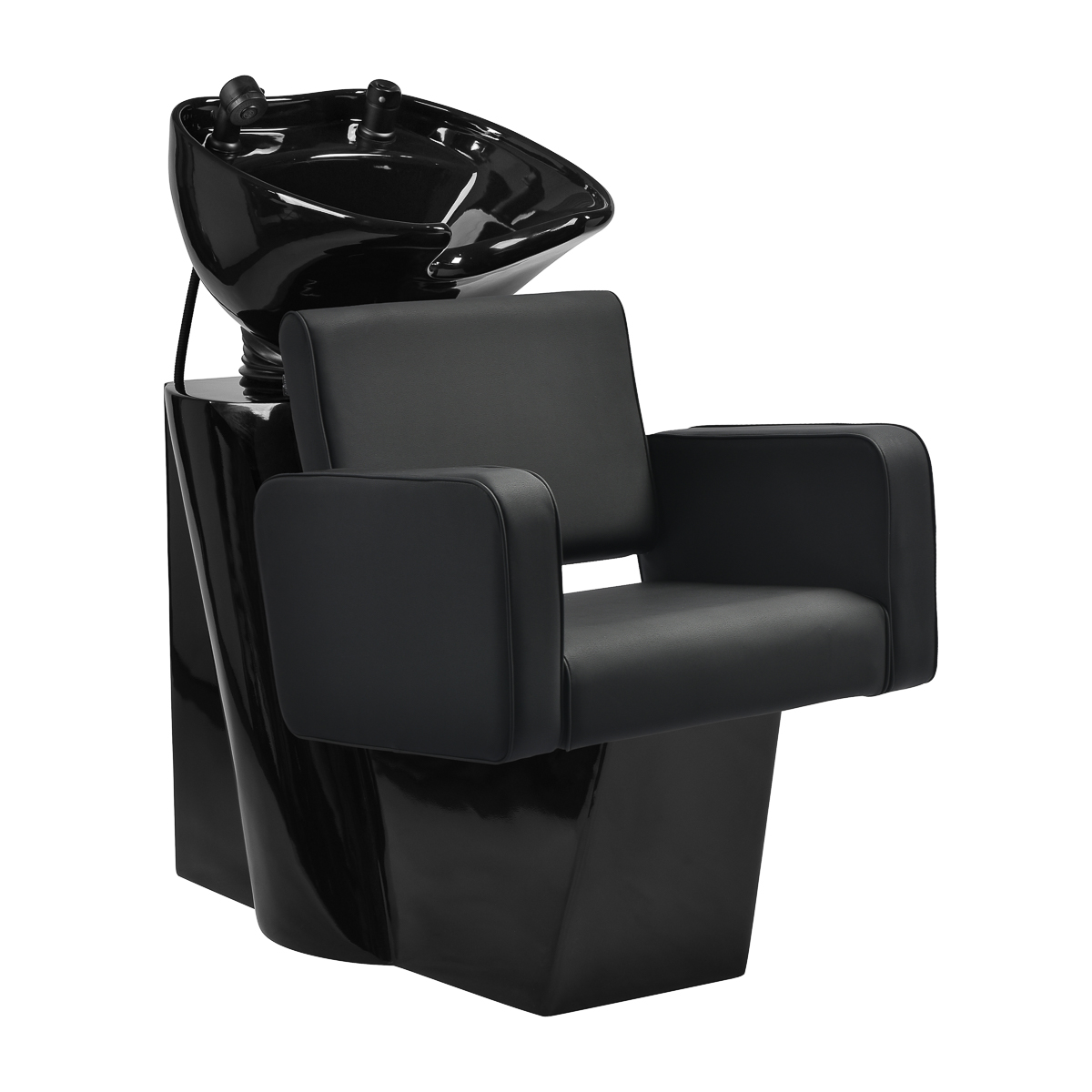 Gabbiano Friseur-Schneiderstuhl Bilbao in Schwarz - Premium Friseurstuhl