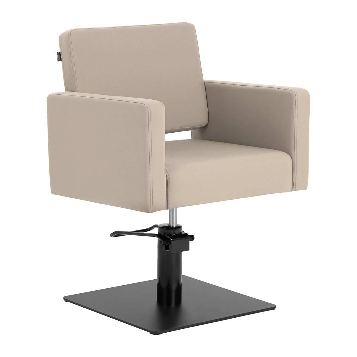 Gabbiano Friseurstuhl Vitoria in Graubeige - Premium Friseursessel für Salon & Barbershop