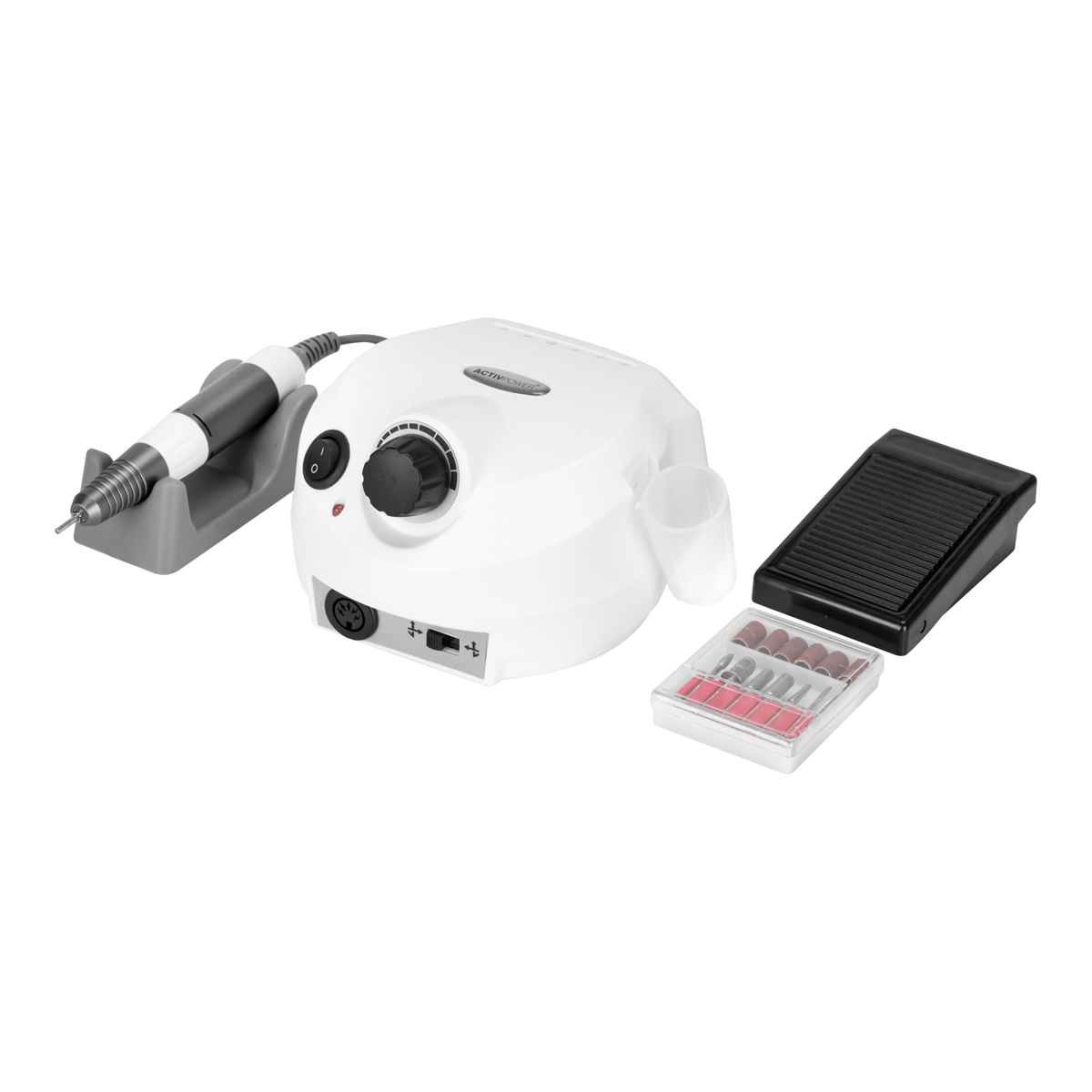 Activ Power Nagelfraser J202 Professional 65W Weiß - Elektrischer Nagelfräser für Gel & Acryl