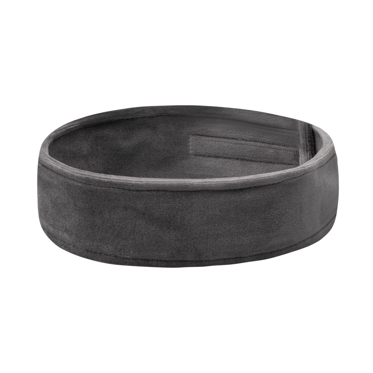 Welur Kosmetikband Grau – Frottee Haarstrick 63cm