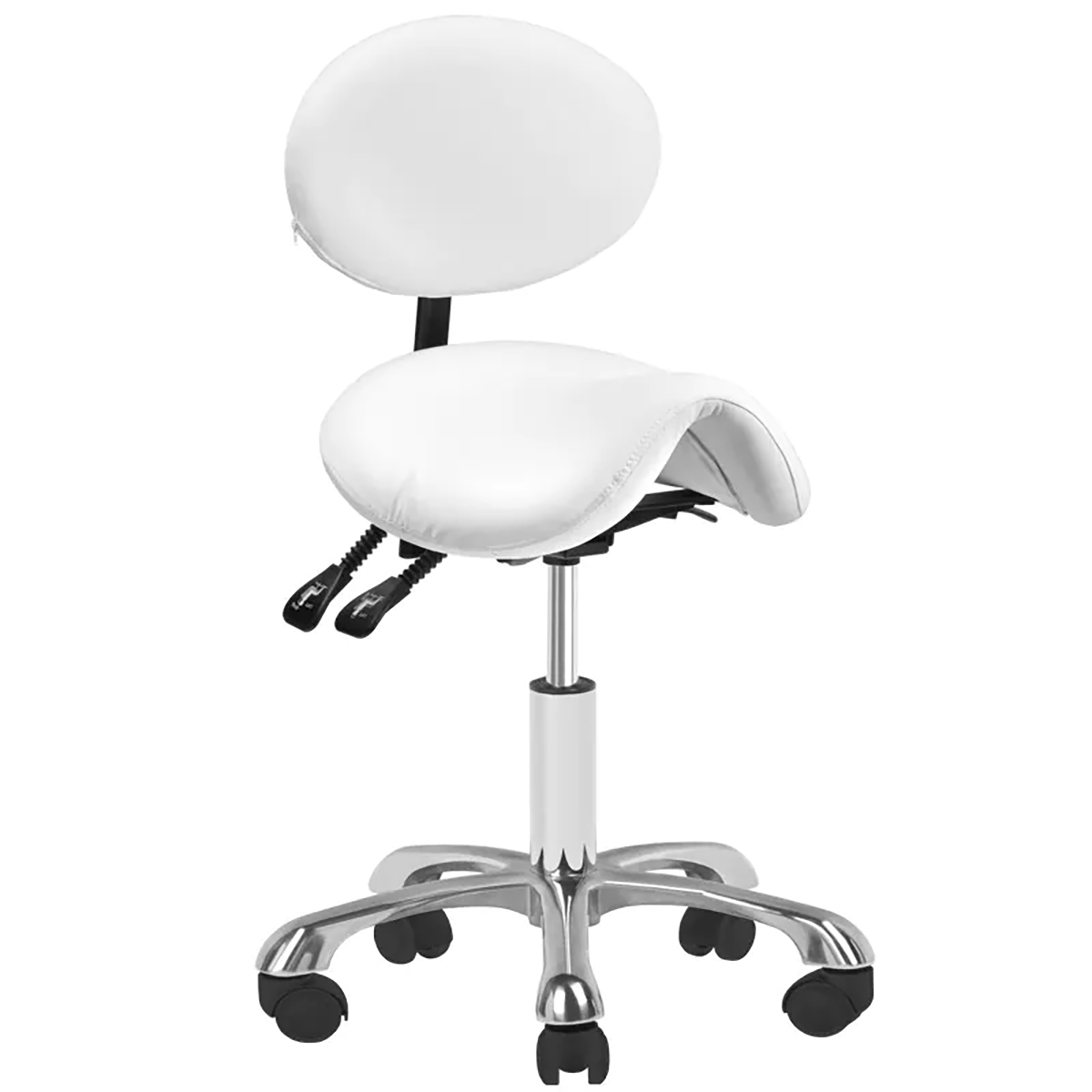 Giovanni Kosmetikhocker 1025 Weiß - Professioneller Frisiersalon Hocker