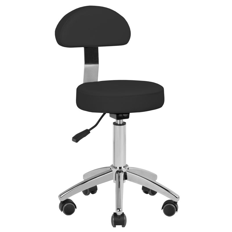 Kosmetikhocker Schwarz - Professioneller Friseurstuhl für Salon & Kosmetik