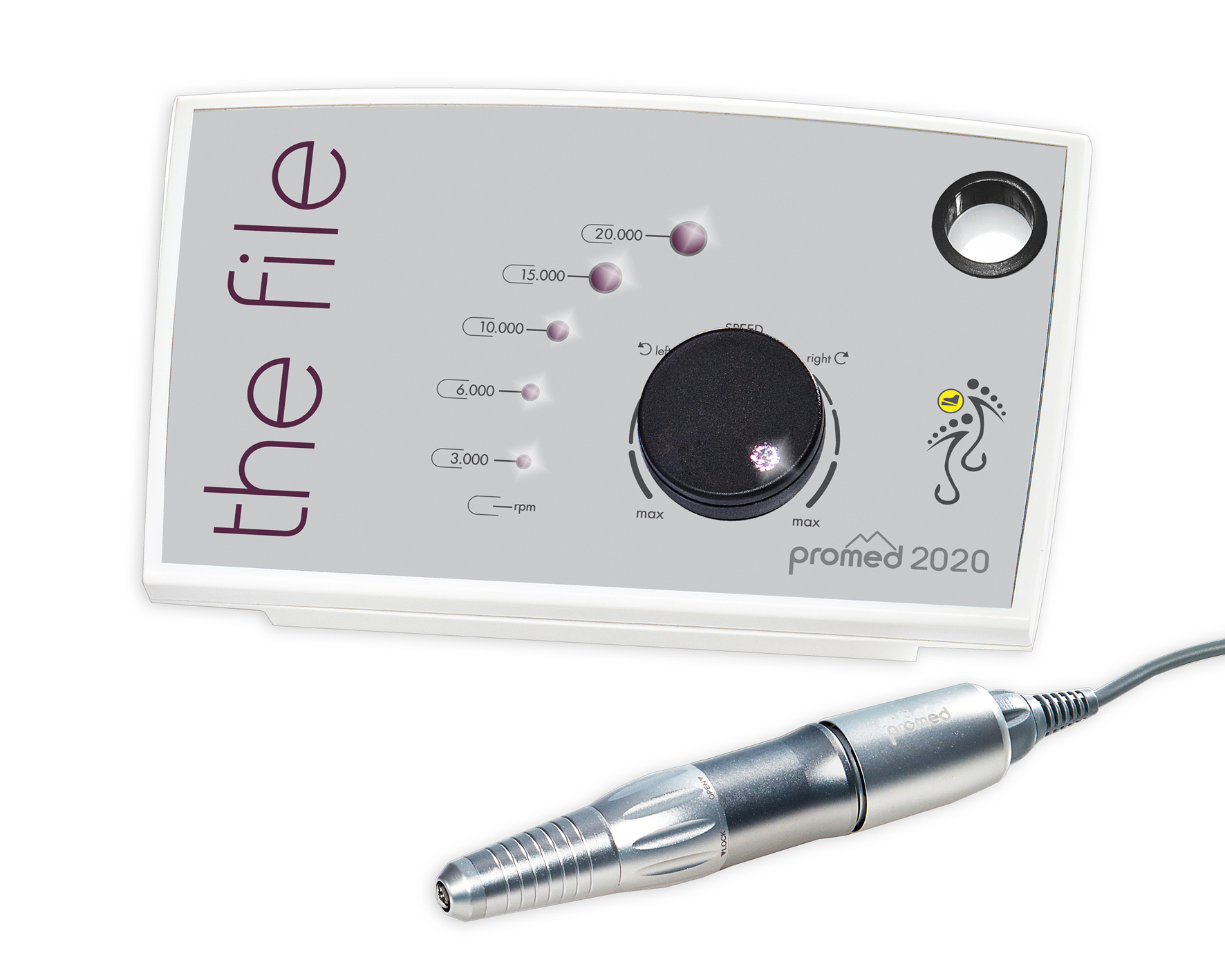 Professioneller LED Nagelfräser mit Twist-Lock System für Maniküre & Pediküre
