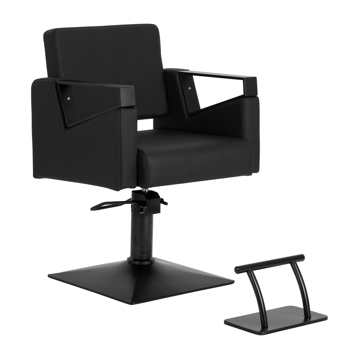 Duplex Friseurstuhl Schwarz – Professioneller Hair System Salon Stuhl