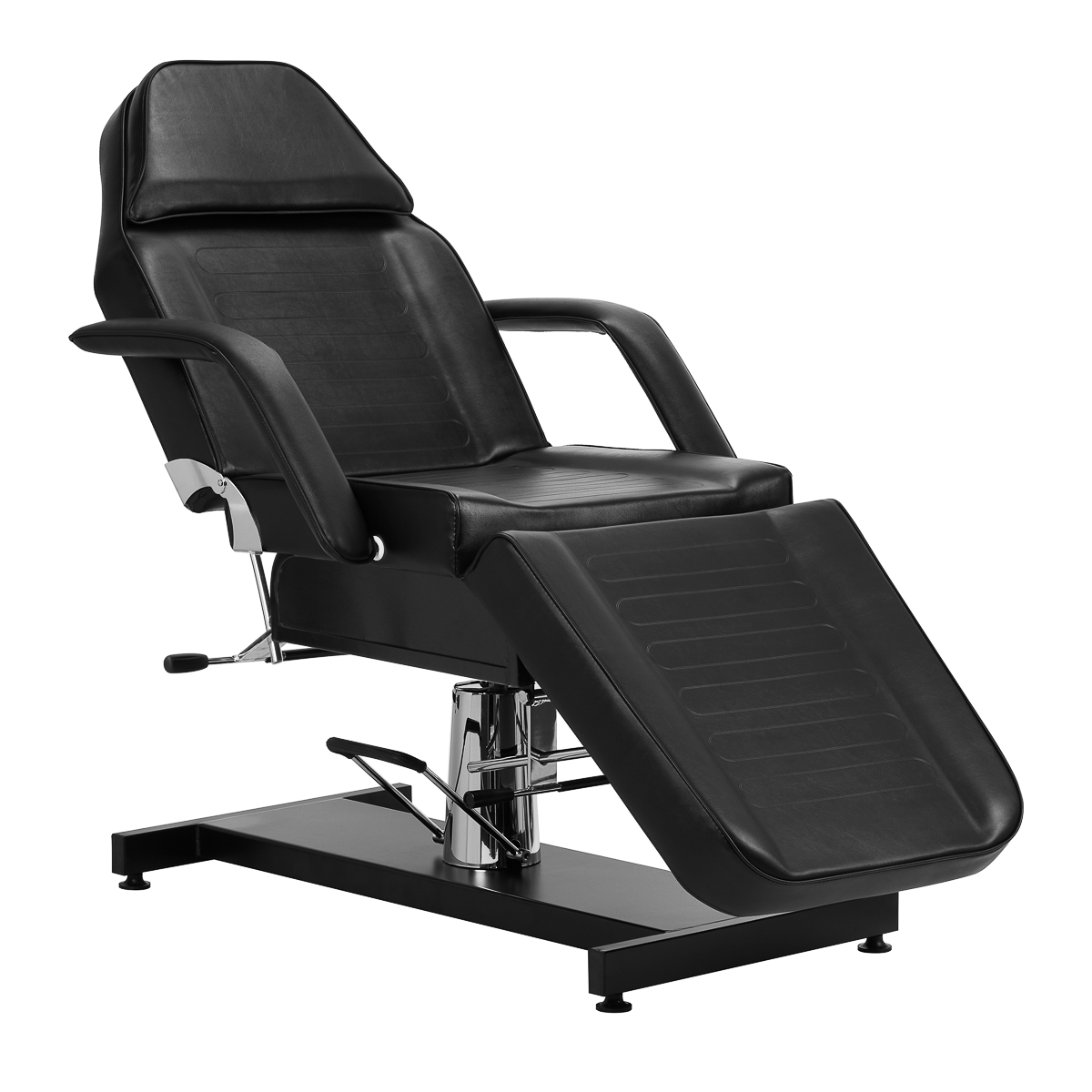 Sillon hydraulischer Kosmetikstuhl 210 schwarz mit Fußring