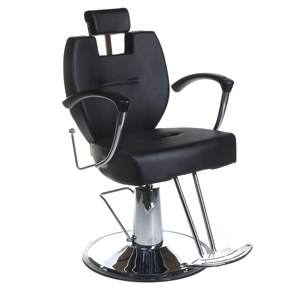 Professioneller Barberstuhl Royal Black - Hydraulische Höhenverstellung