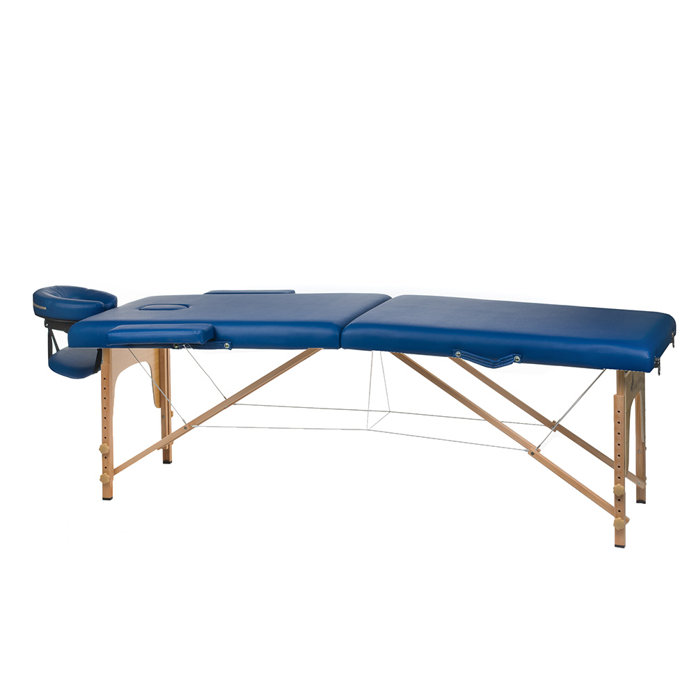 Profi Massageliege Comfort Blue - Klappbare Wellnessliege mit Zubehör