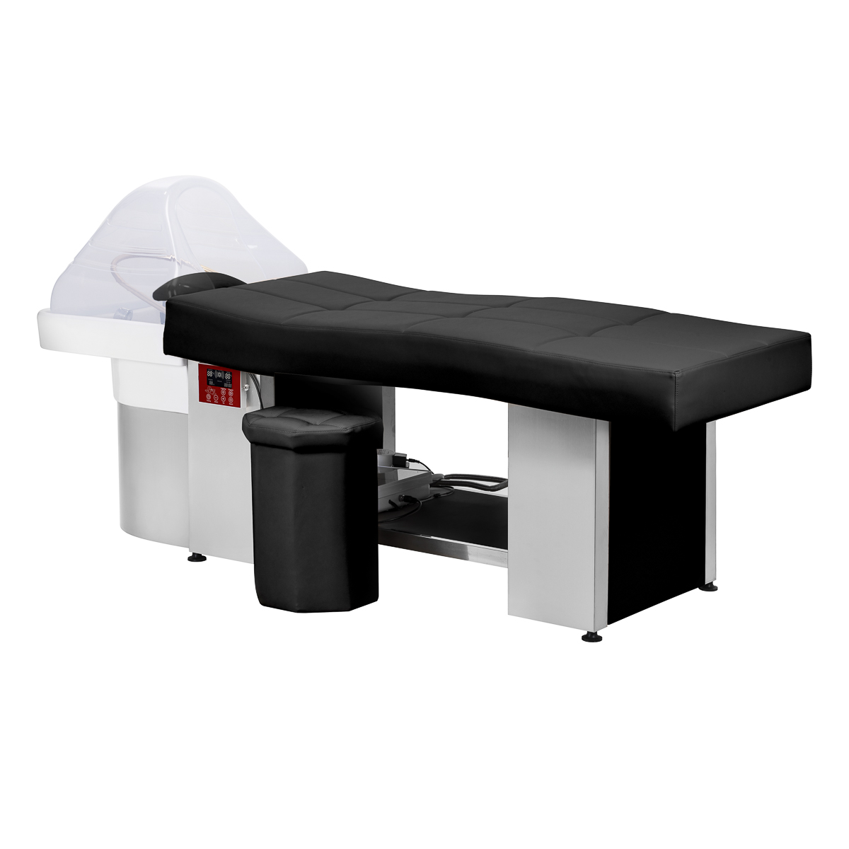 Gabbiano Friseurwaschbecken Liege Head Spa 017 in Schwarz – Profi-Waschanlage für Salons