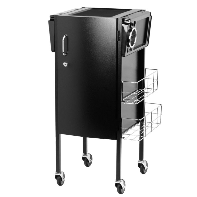 Gabbiano Friseurwagen Deluxe 500 Schwarz - Premium Friseursalon Rollwagen