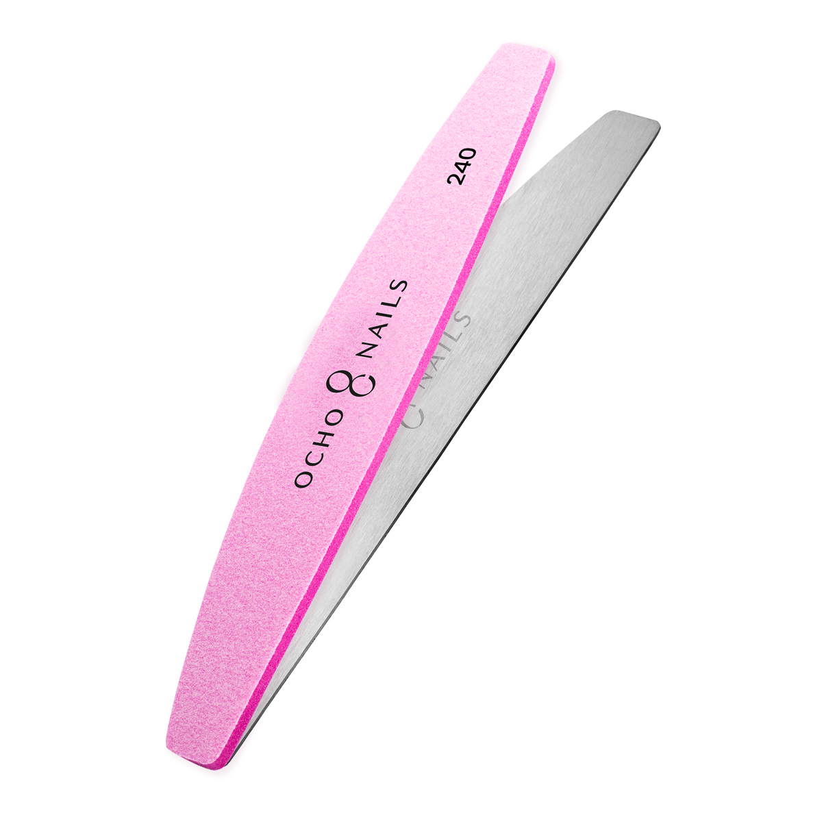 Ocho Nails Halbmond-Metallkernfeile Polierer 240er
