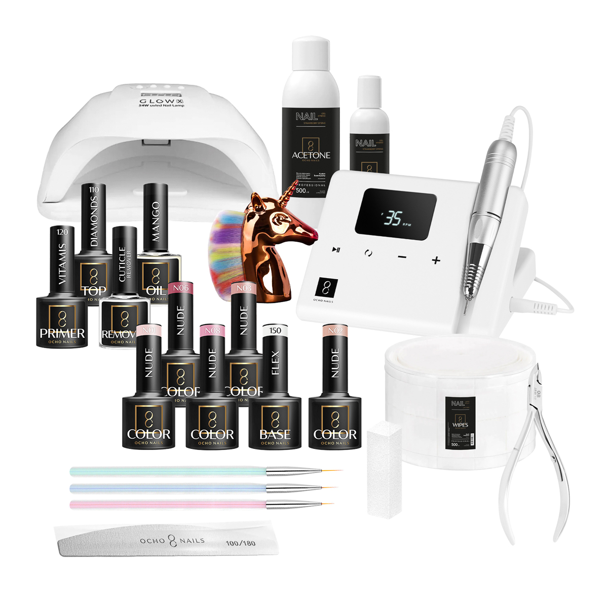 OCHO NAILS Hybrid-Starterkit 5 - Komplett-Set