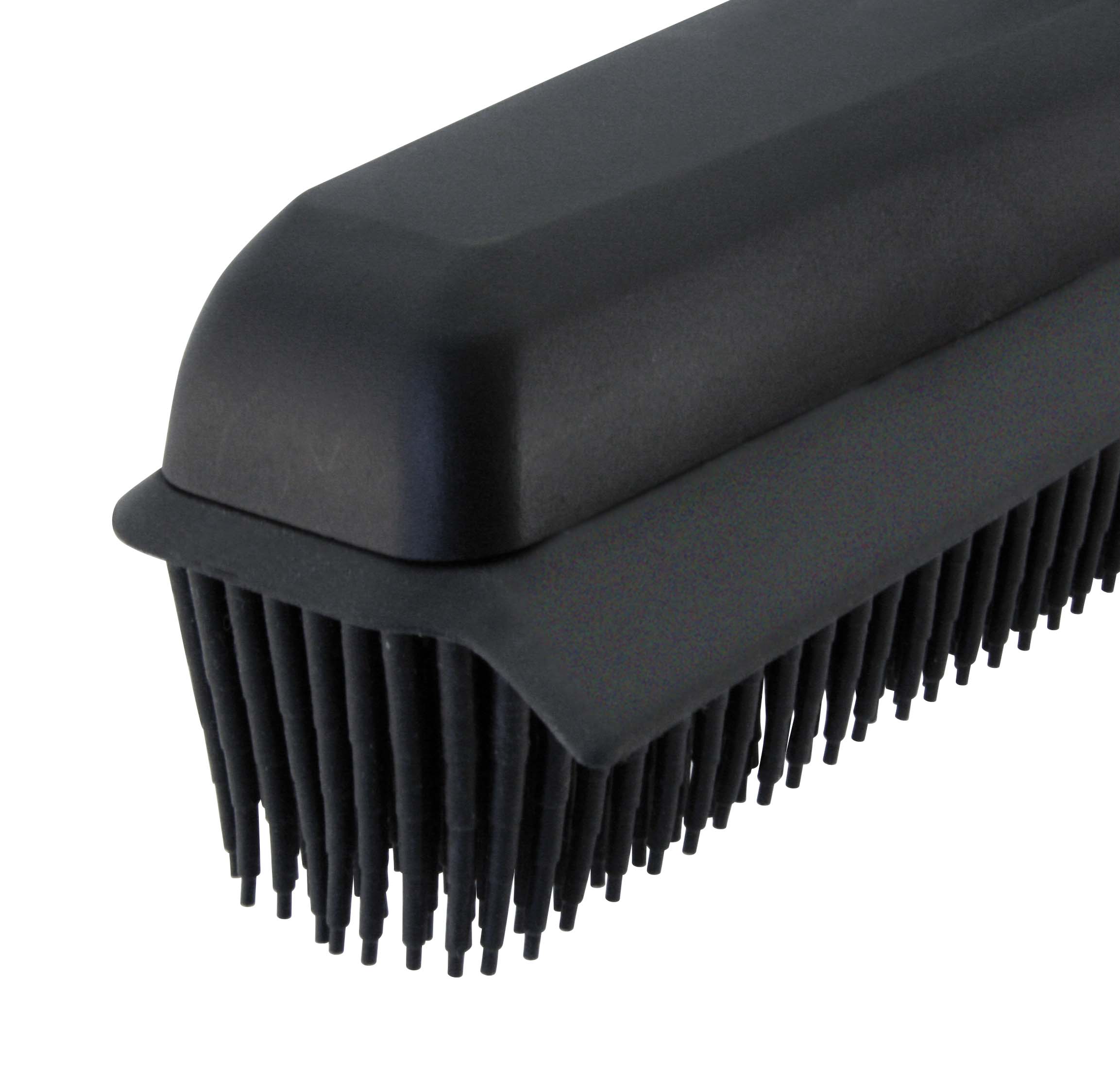 Gummibesen Sweeper 7X33Cm Schwarz Friseur 03 Detail Schwarz
