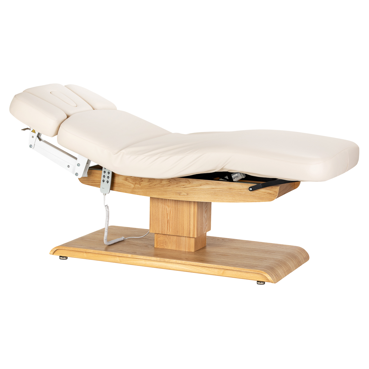 SPA-Liege Sillon Relax in Creme mit hellem Untergestell - Premium Wellness Liege für Friseur & Kosmetik