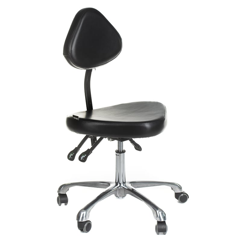 Ergonomischer Tattoo Hocker mit Rückenlehne - höhenverstellbar