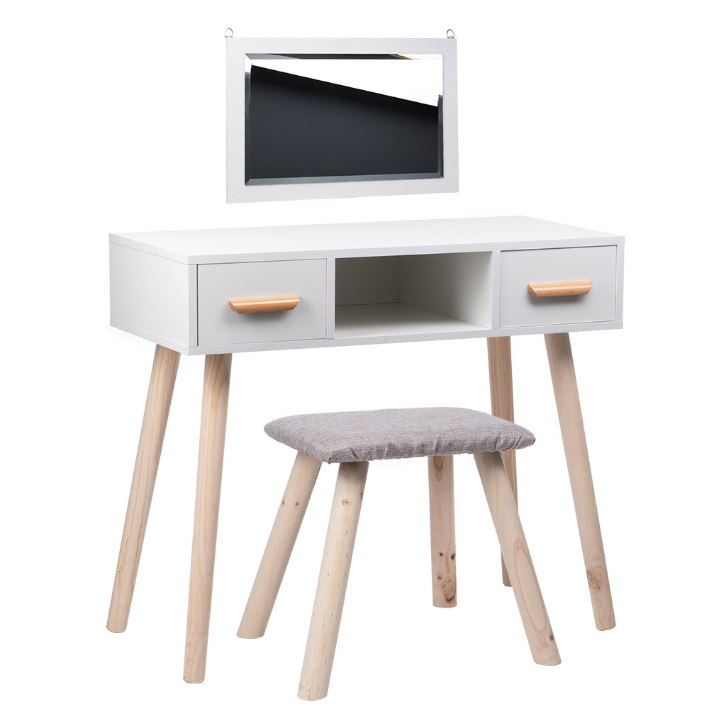 Professioneller Salon Schminktisch mit Spiegel und Stauraum - 85cm