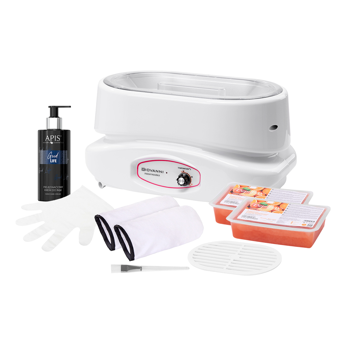 Paraffingerät Set 220W Giovanni – Profi Hautpflege