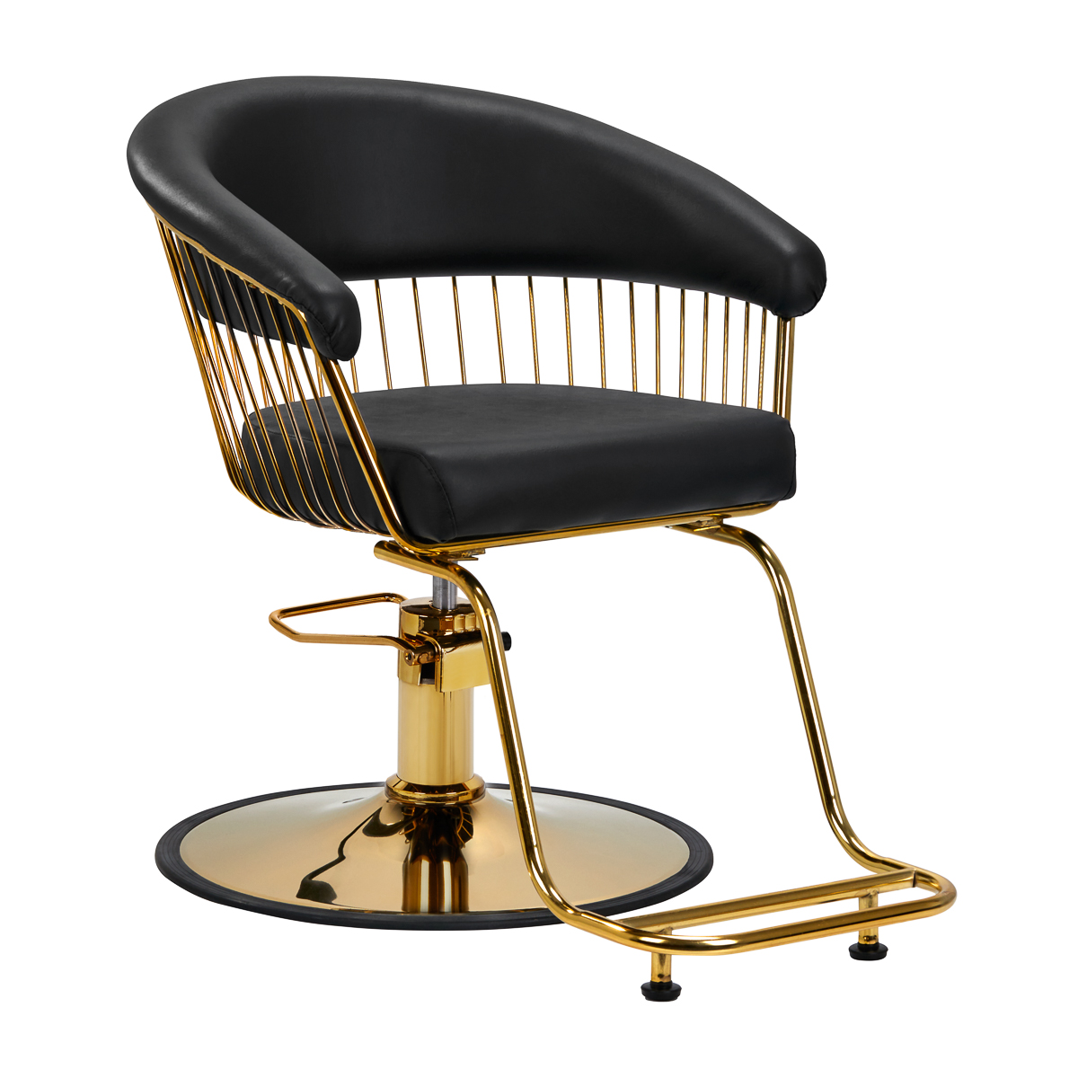 Hair System Friseurstuhl Lile - Premium Friseursessel in Gold-Schwarz