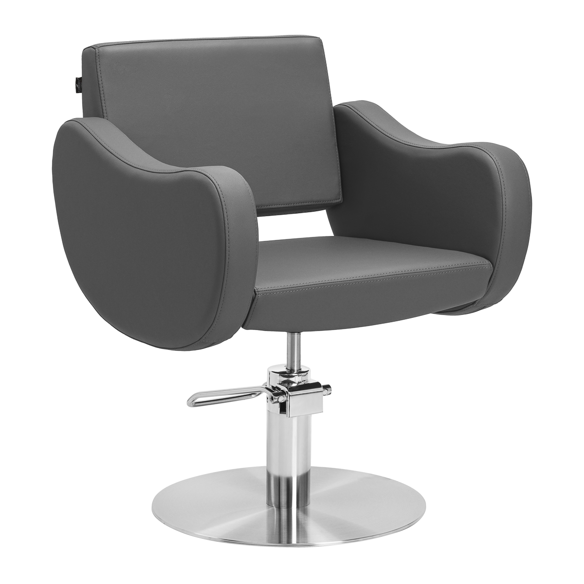 Gabbiano Friseurstuhl Sewilla Grau – Premium INOX-Basis für Friseure