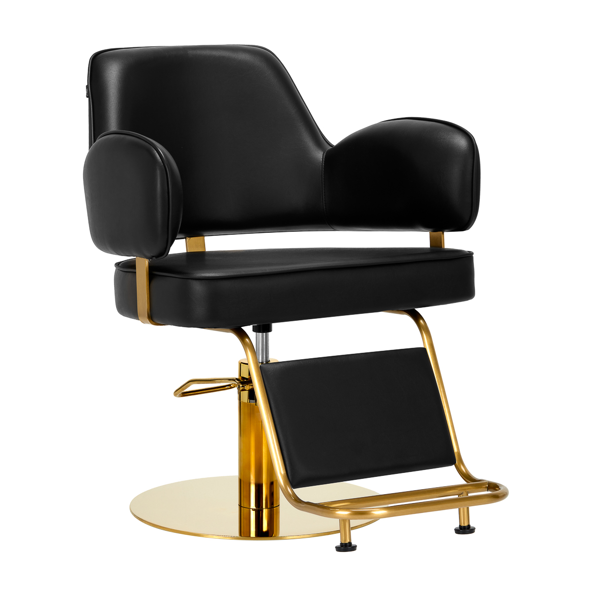Gabbiano Friseurstuhl Linz NQ Gold Schwarz – Hydraulik