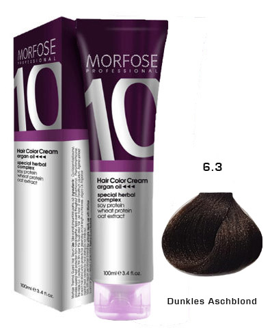 Morfose 10 Creme Haarfarbe Farbton Nr.: 6.3 Aschblond dunkel