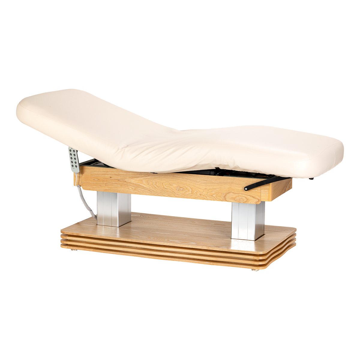 SPA-Liege Sillon Comfort in Creme mit hellbraunem Untergestell - Wellness & Entspannung