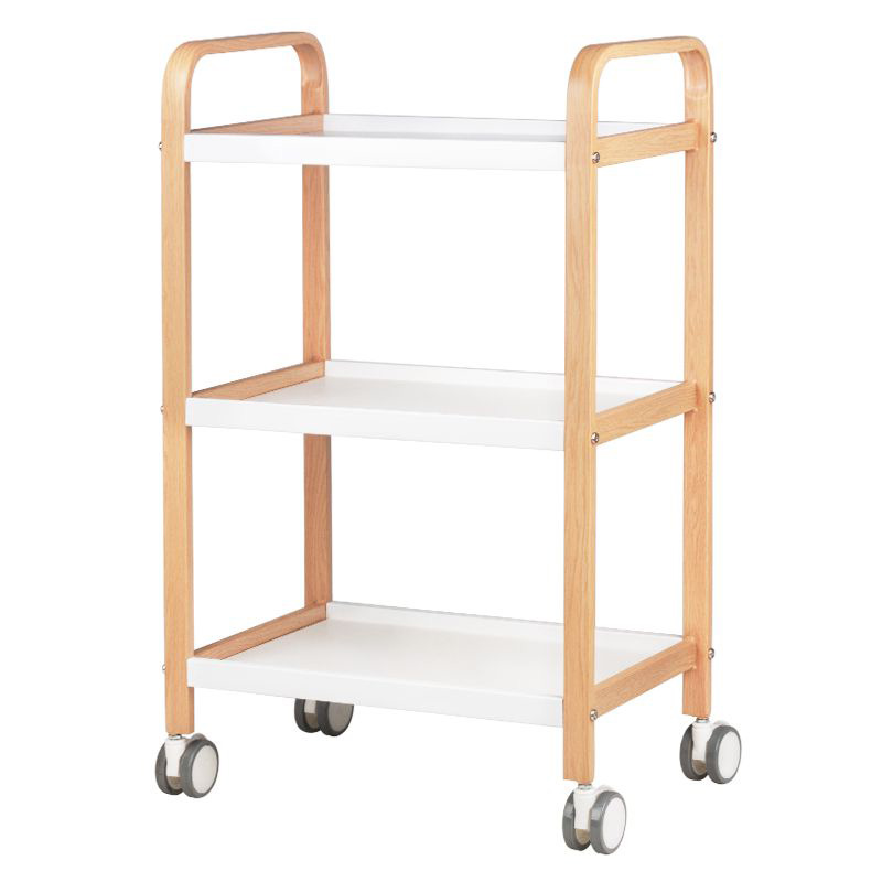 Kosmetikwagen aus Holz Weiß - Mobiler Beauty Wagen HS09