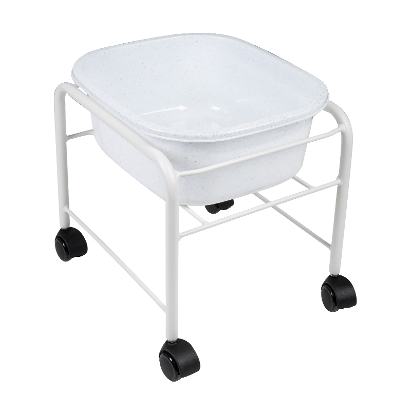 Fußbadewanne mit Rollen Pediküre weiß - mobil & komfortabel
