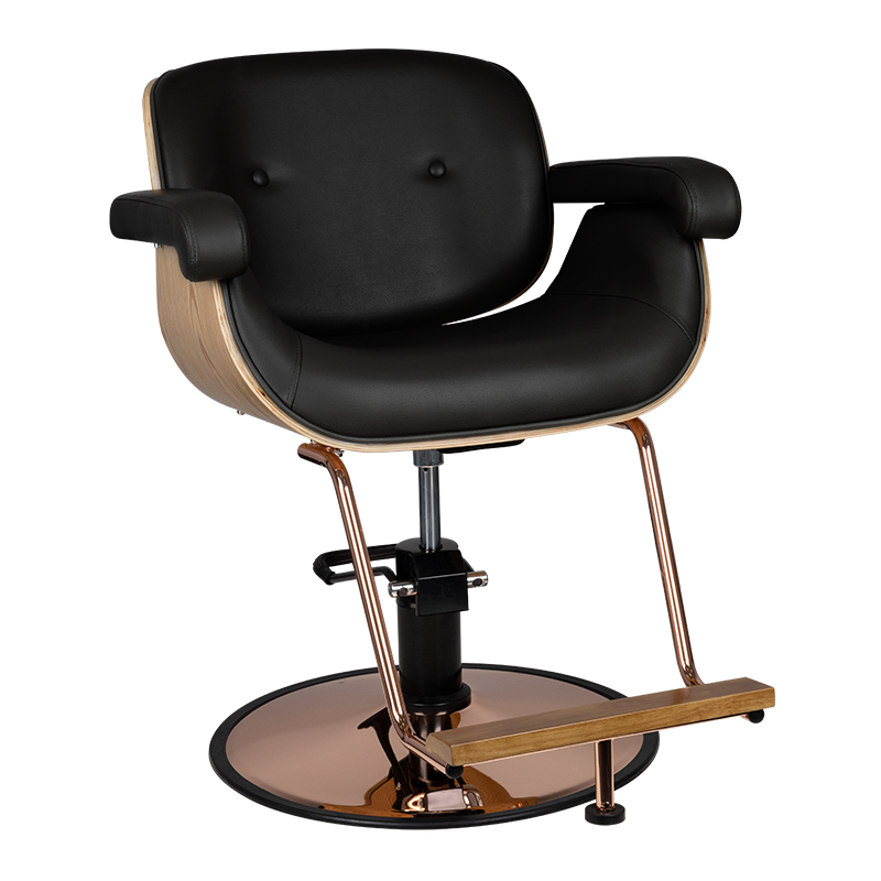 Gabbiano Friseurstuhl Venedig schwarz - Premium Frisörstuhl für professionelle Salons