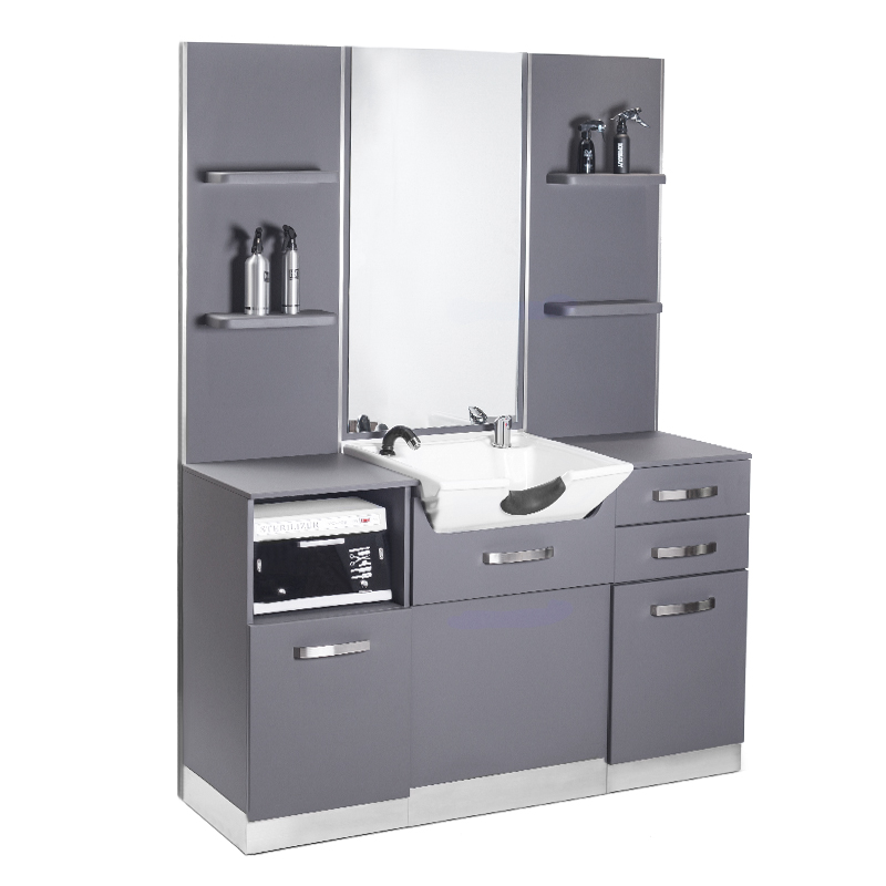 Gabbiano friseurbedienplatz mit waschbecken b085