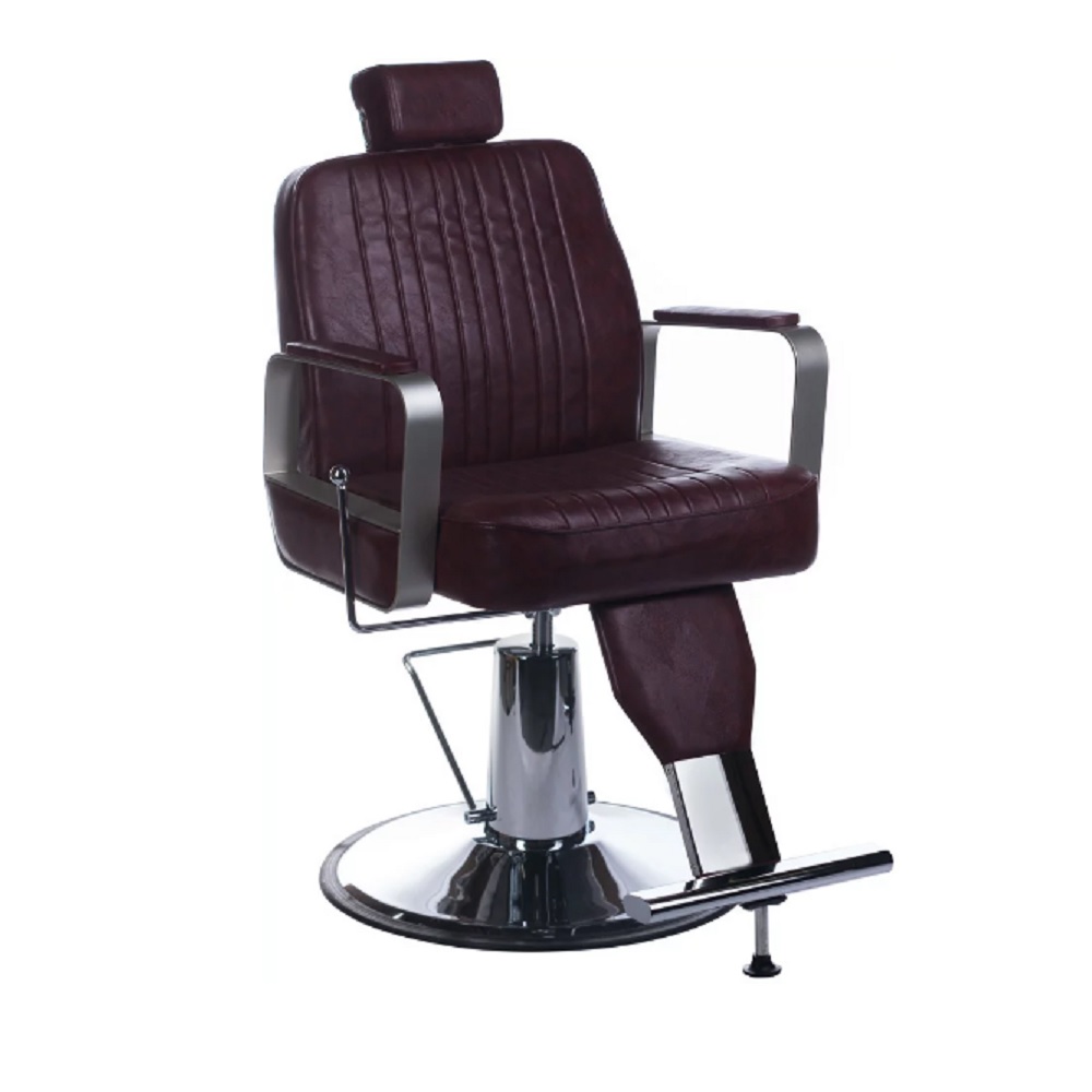 Eleganter Barberstuhl Creme - Premium Friseurmöbel mit Hydraulik