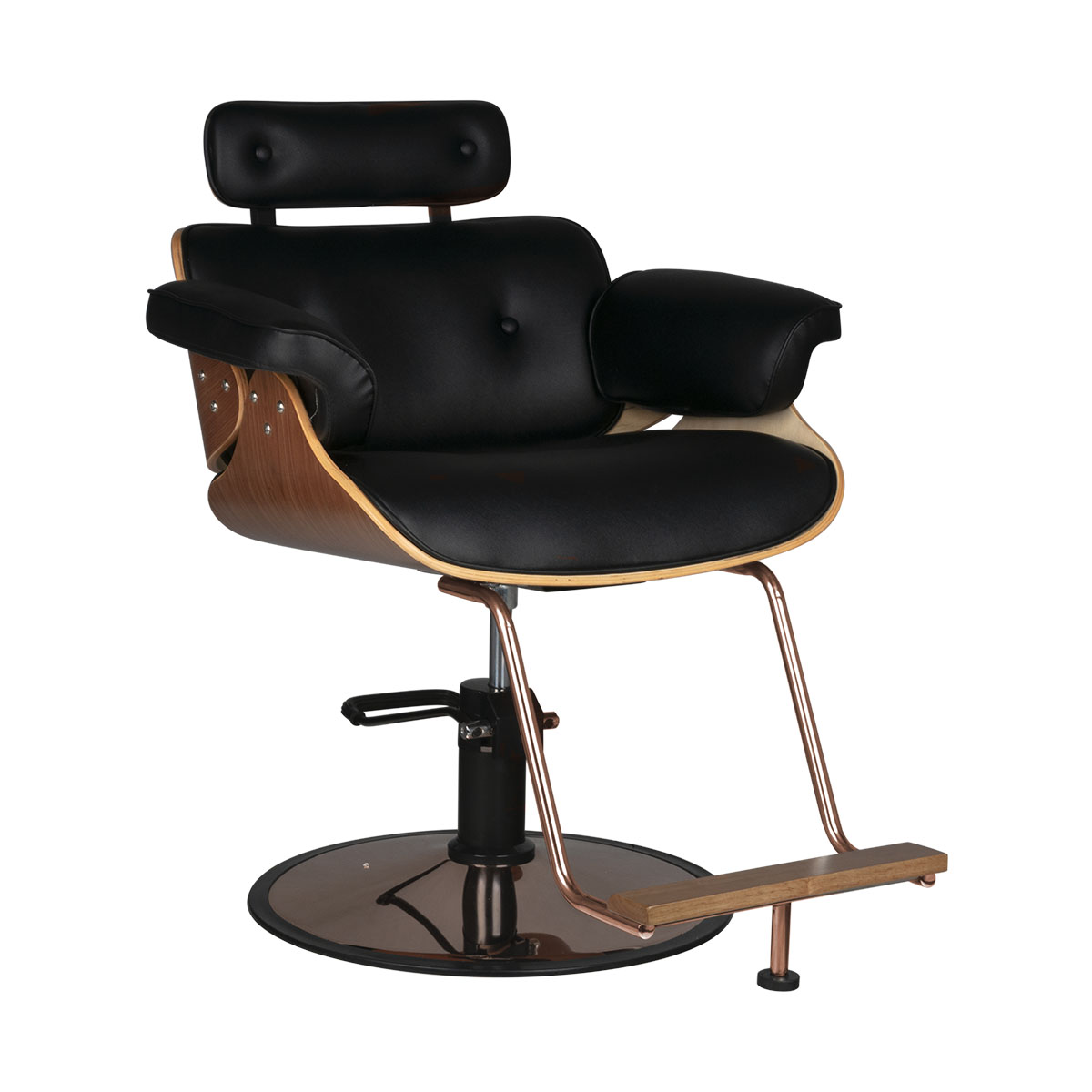 Gabbiano Friseurstuhl Florenz Nussbaum Schwarz – Handwerk