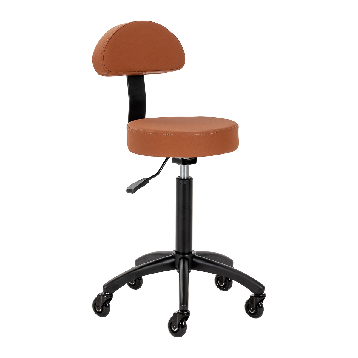 Gabbiano Profi-Friseurhocker D026 braun - Stabil & Ergonomisch