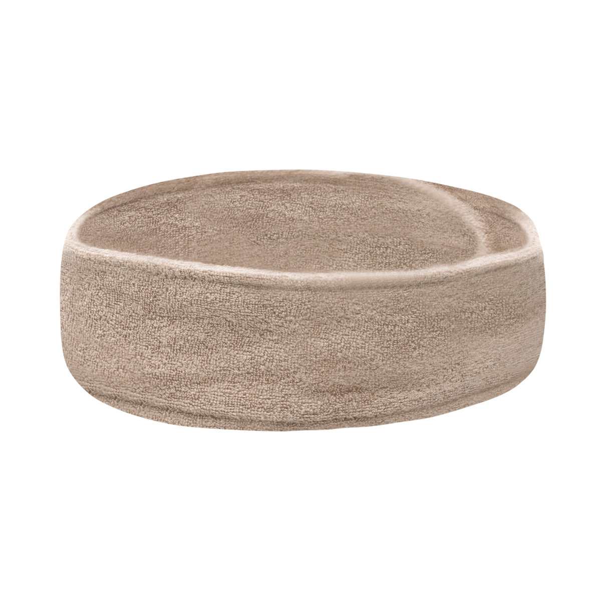 Kosmetikband Frottee Beige – Universalband mit Klettverschluss