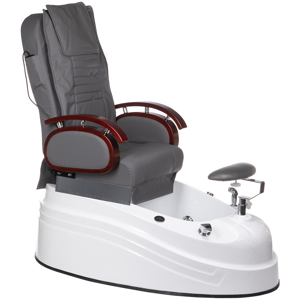 Wellness-Pediküre-Liege Grau mit Massage und Hydromasażefunktion