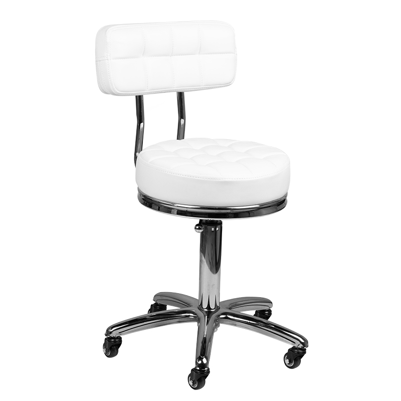 Kosmetikhocker Weiß – Ergonomischer Friseur- und Kosmetikhocker für Salon und Zuhause