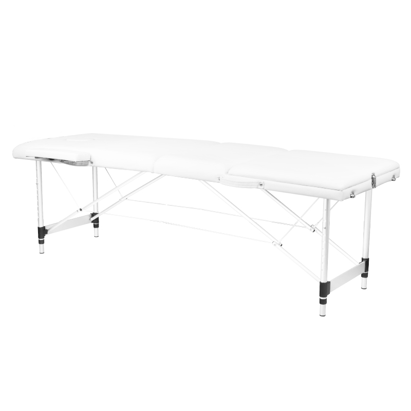 Klapp-Massageliege Alu Komfort 3-teilig White – mobil