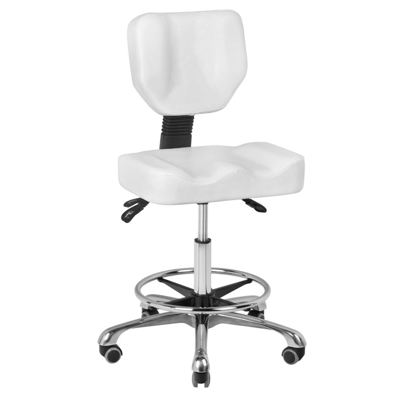 Kosmetikhocker weiß - Praktischer Frisiersalon Hocker A-4299