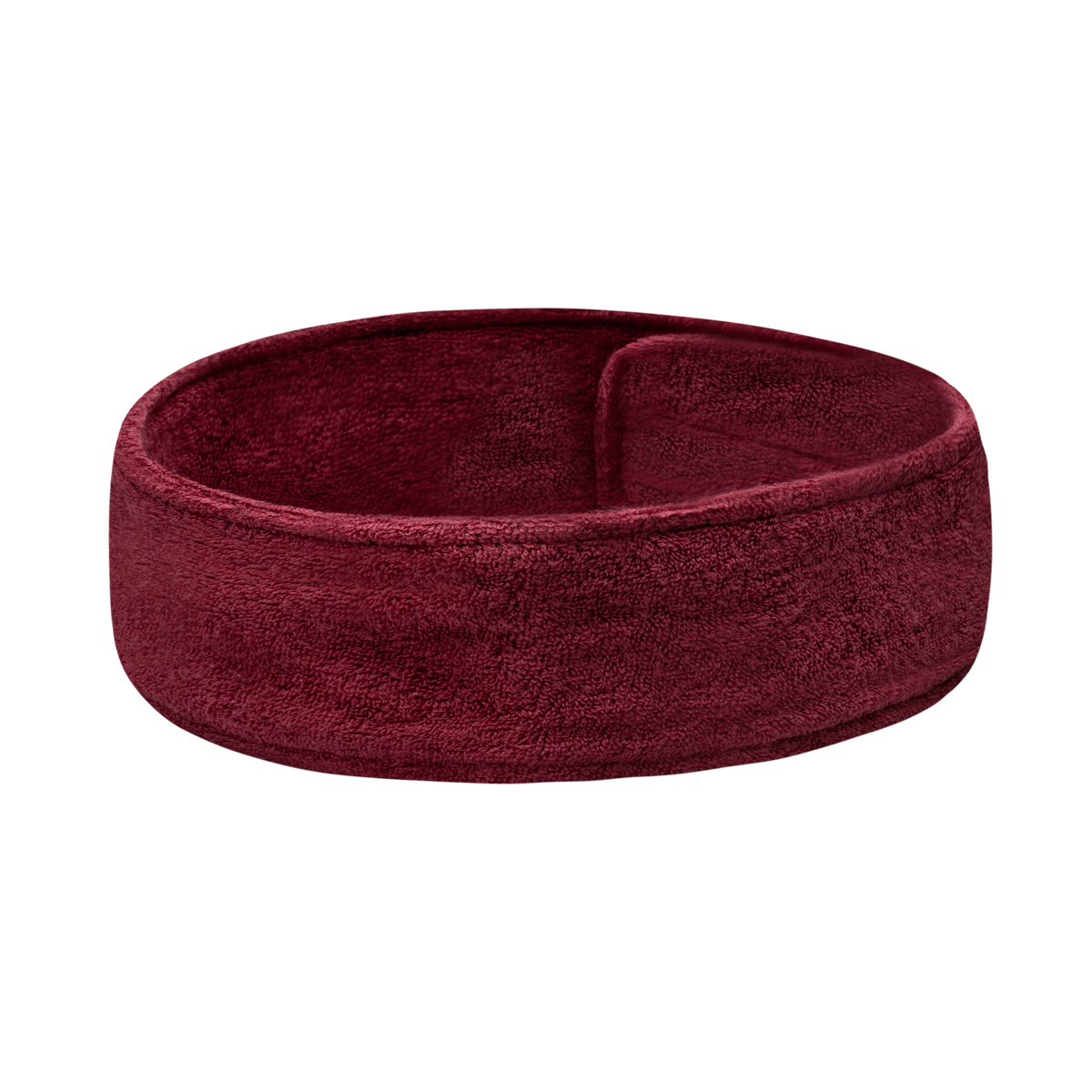 Kosmetikband Frottee Weinrot – Velcro Befestigung