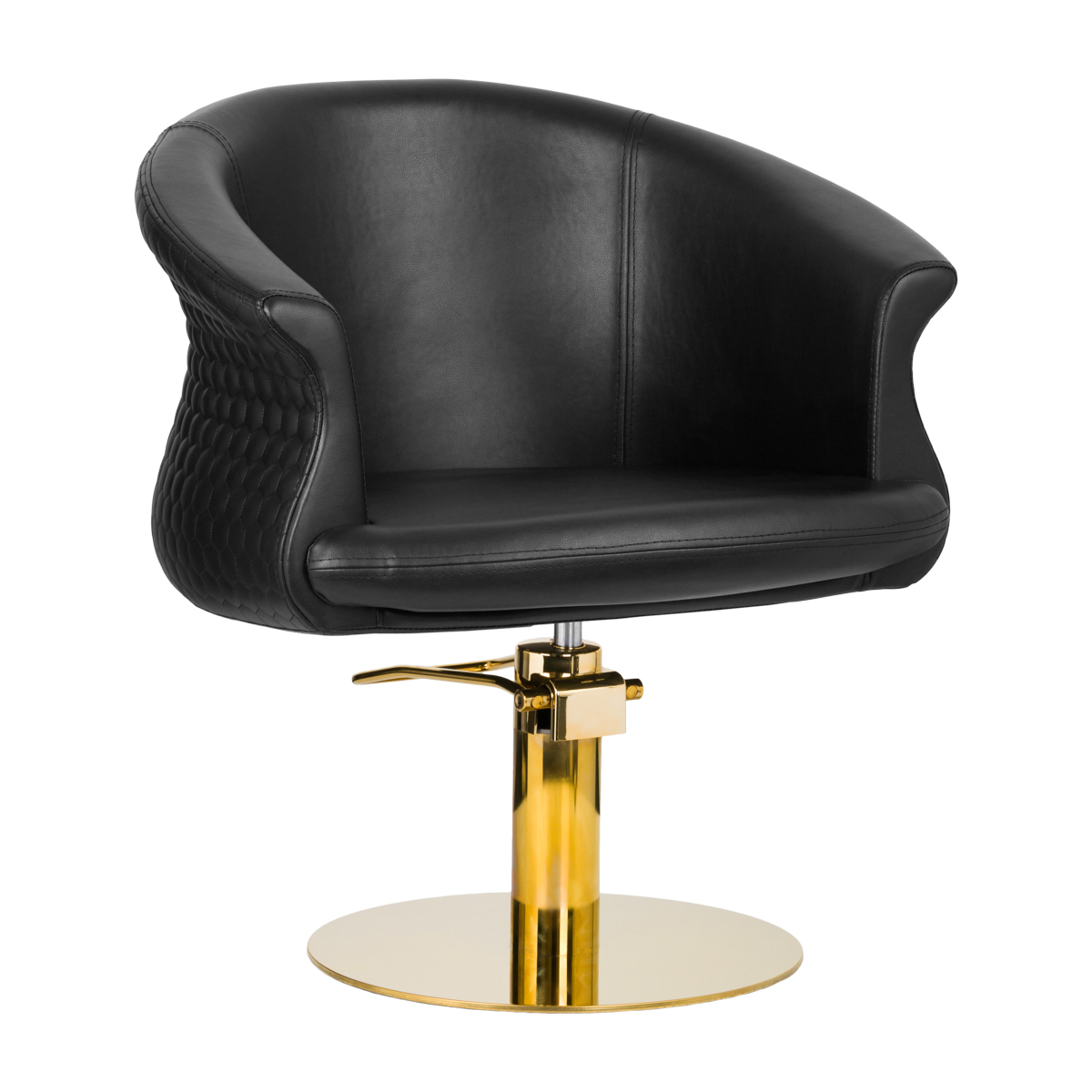Gabbiano Friseurstuhl Wersal Gold Schwarz - Premium Friseurmöbel für Salons