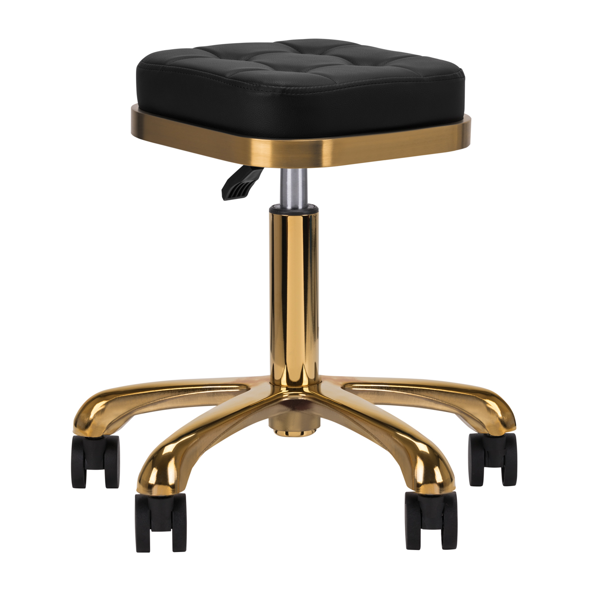 KOSMETIK HOCKER M-1645 Gold Schwarz | Friseur & Kosmetik Sitzhocker