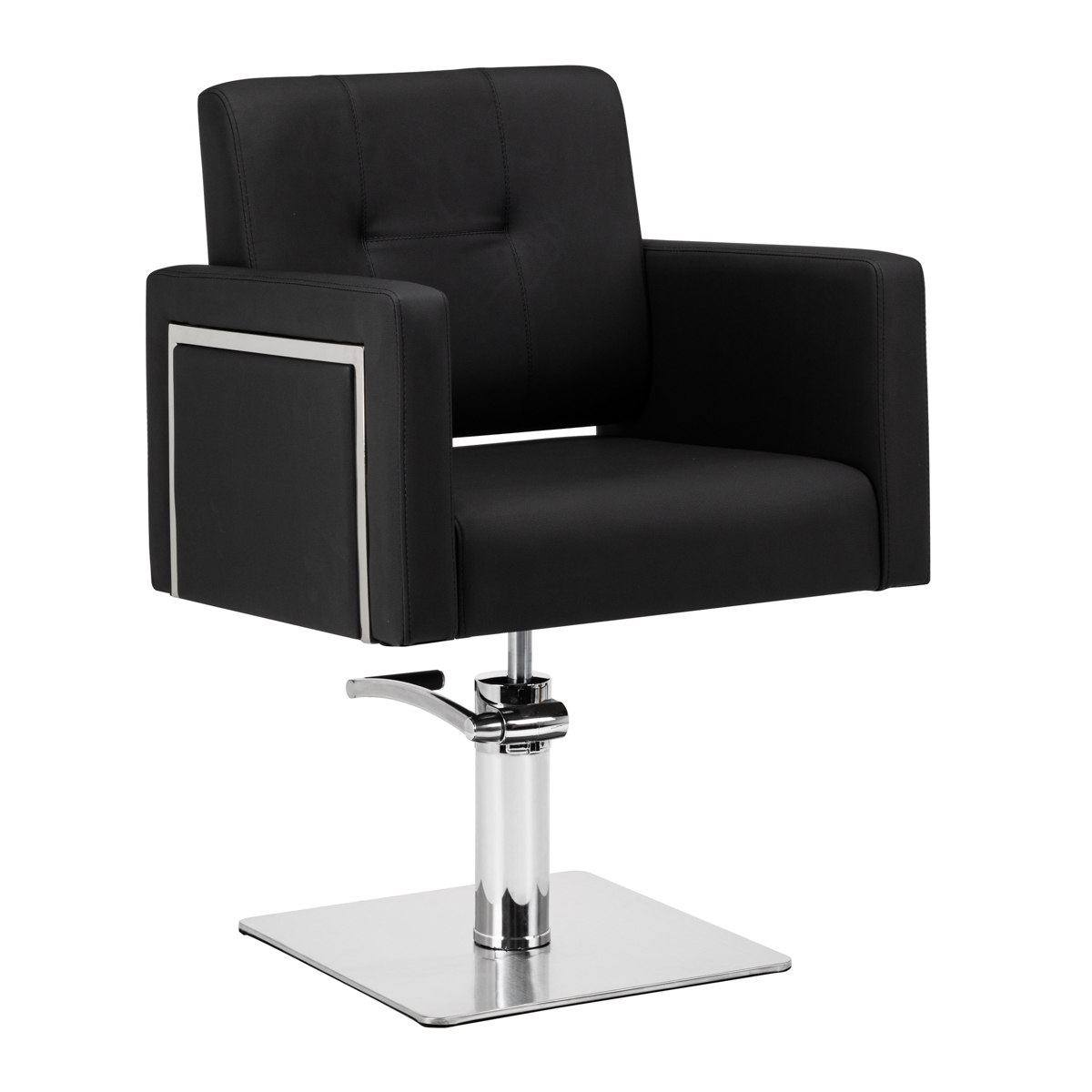 Gabbiano Friseurstuhl Bergamo in Schwarz – Professioneller Salon-Stuhl für Friseure