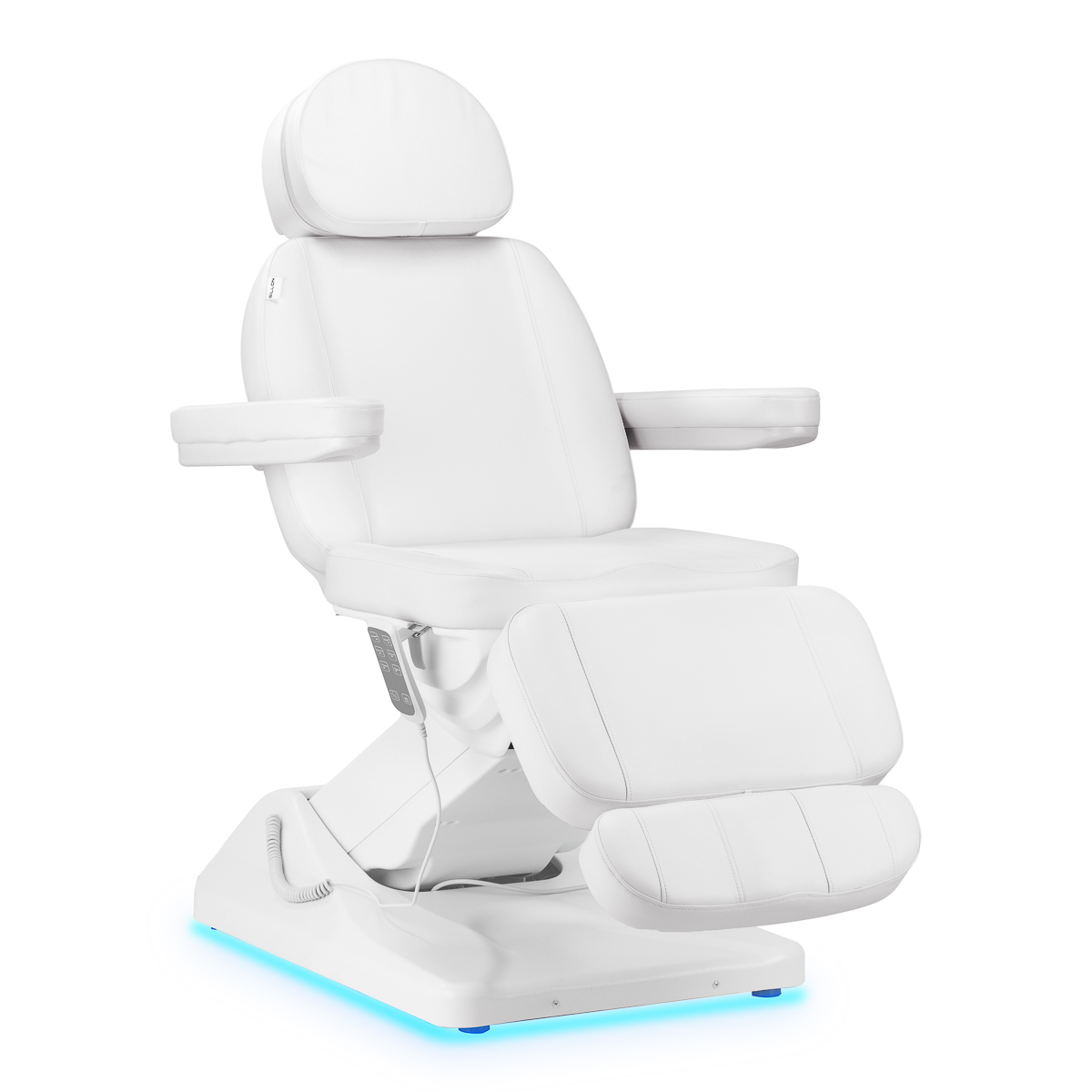Elektrischer Kosmetiksessel SILLON Luxury - 3-Motor Premium Behandlungssessel in Weiß