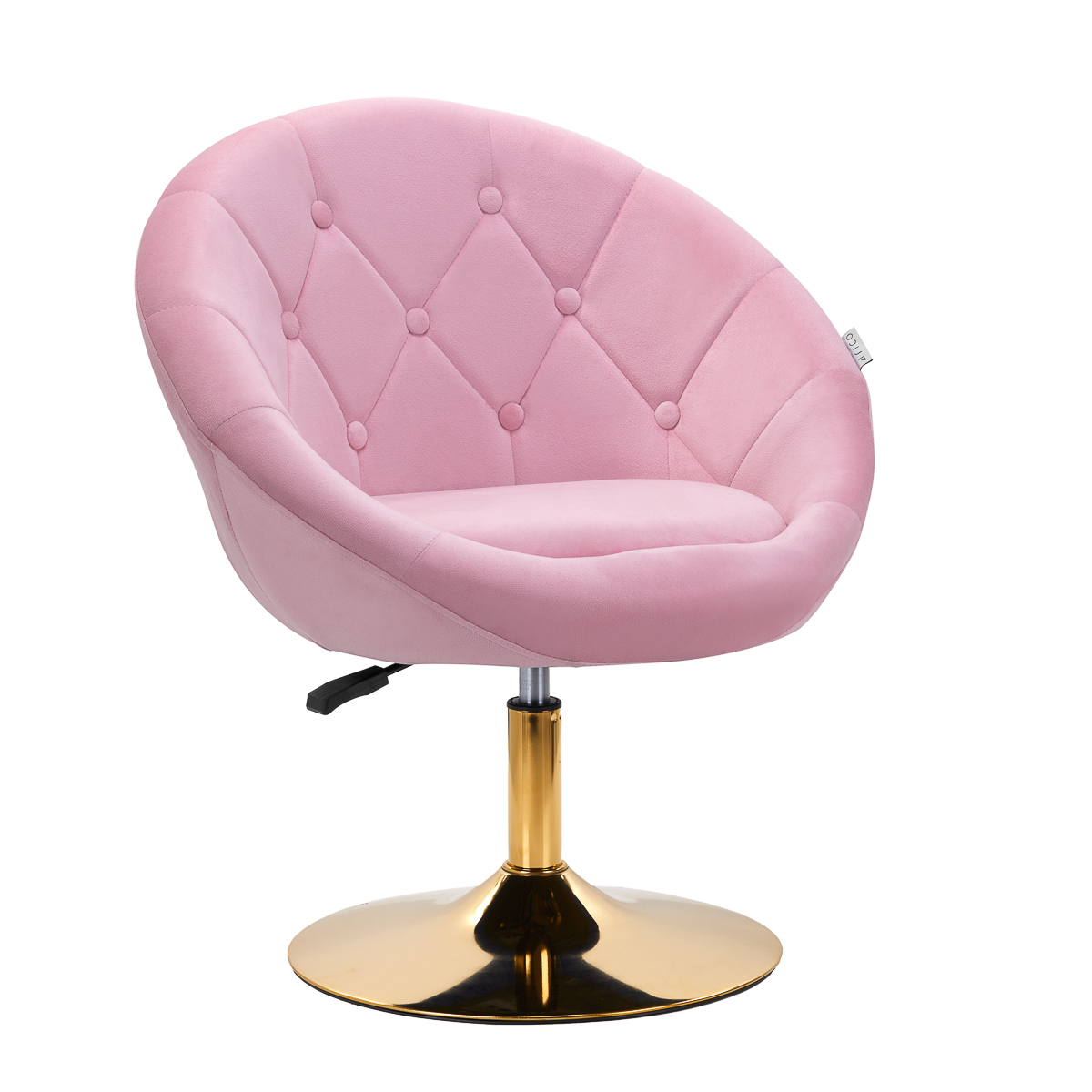 4RICO Friseur Drehstuhl Rosa - Salon Schminkhocker