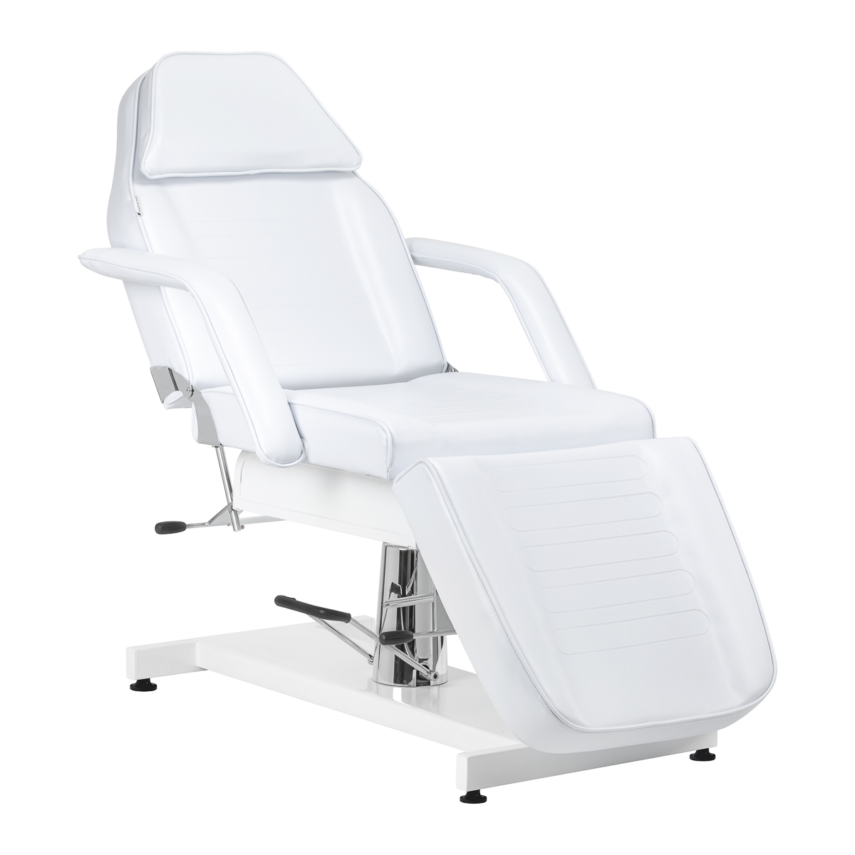 Sillon Hydraulischer Kosmetikstuhl 210 Weiß - Profi-Friseurstuhl mit Höhenverstellung