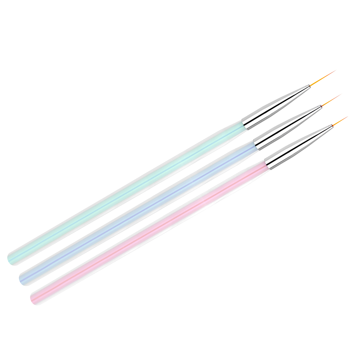 Nailart Pinselset mit 3 Pinseln für Dekoration