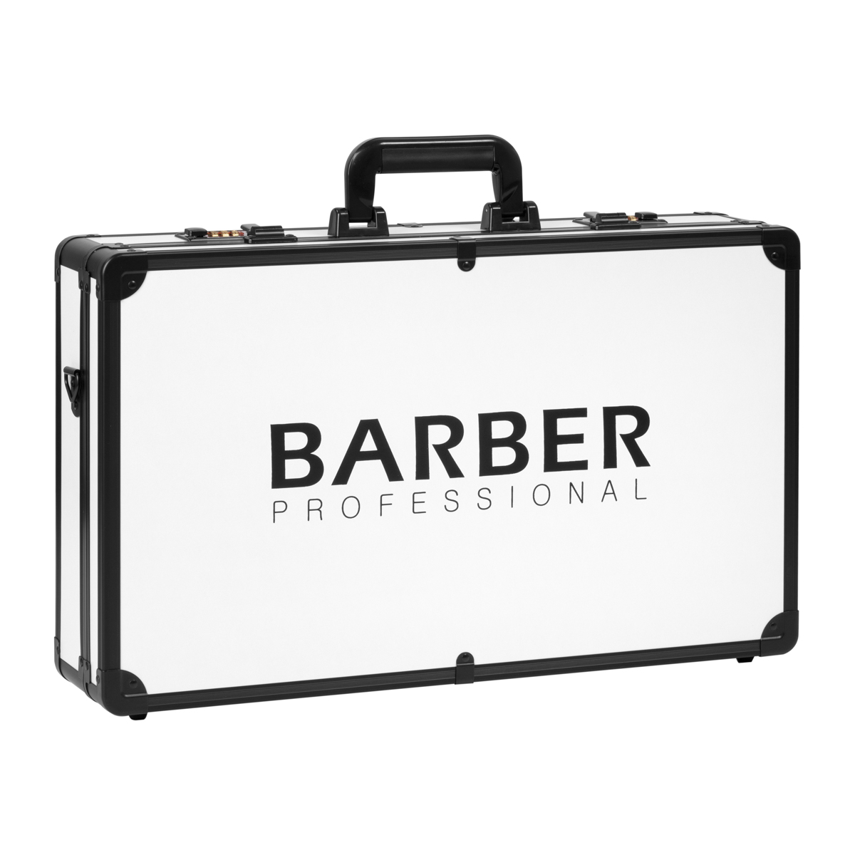 Profi Friseurkoffer weiß-schwarz | Salon Transportkoffer für Frisöre