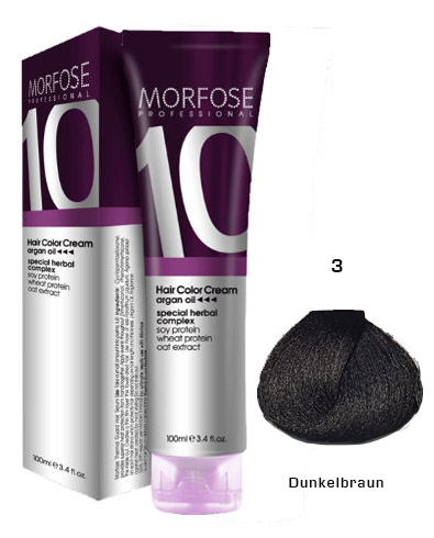 Morfose 10 Creme Haarfarbe Farbton Nr.: 3 Dunkelbraun