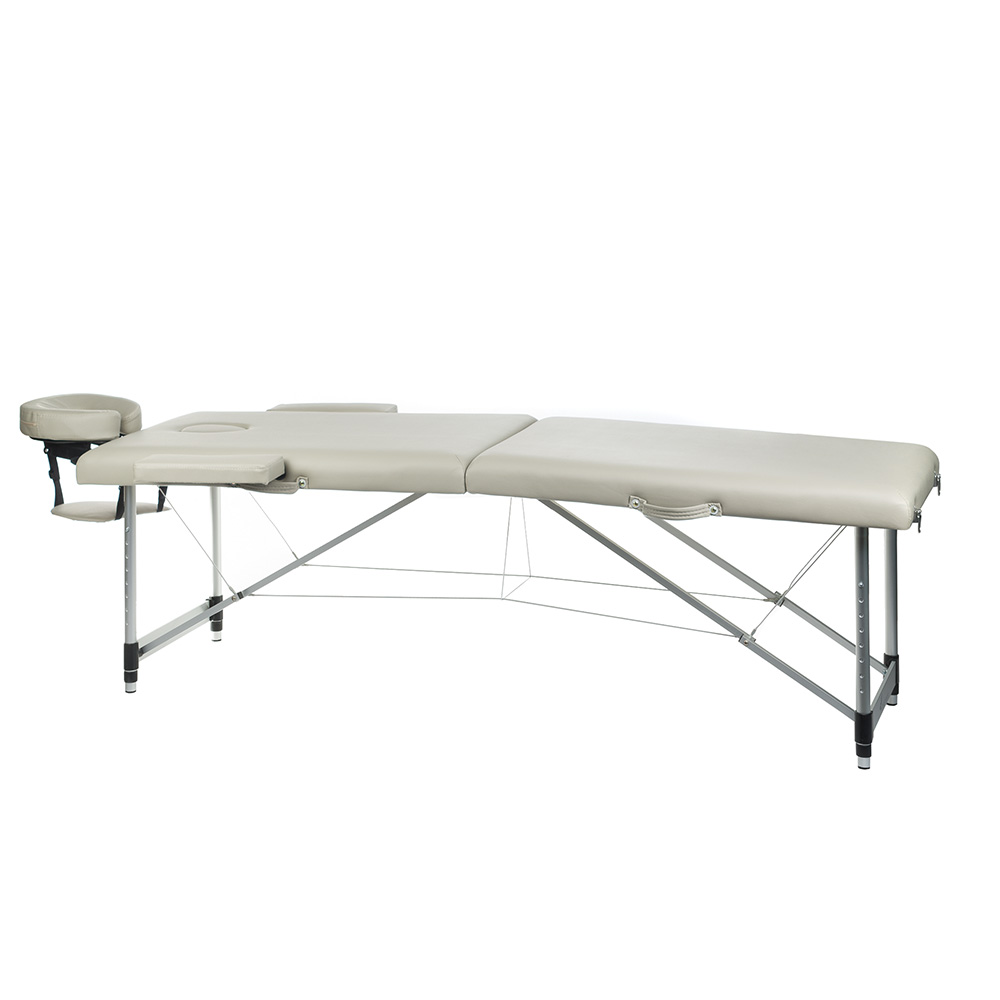 Premium Klapp-Massageliege Grau - Mobile Wellnessliege für Salon