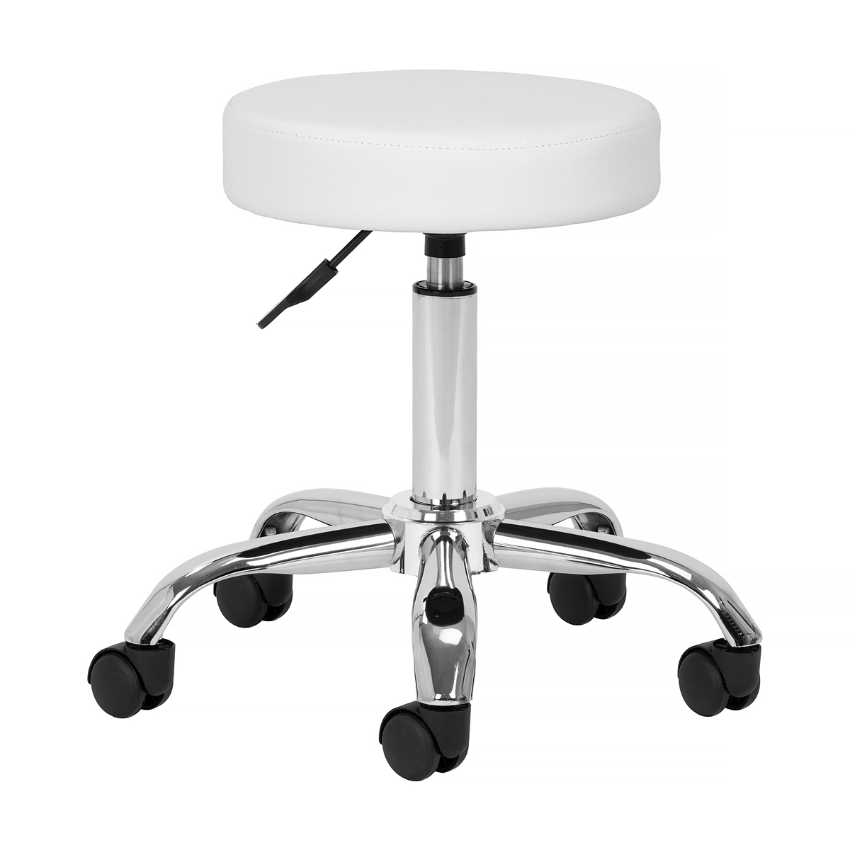 Kosmetikhocker AM-310 weiß - stabiler Friseurstuhl für Salon und Kosmetik