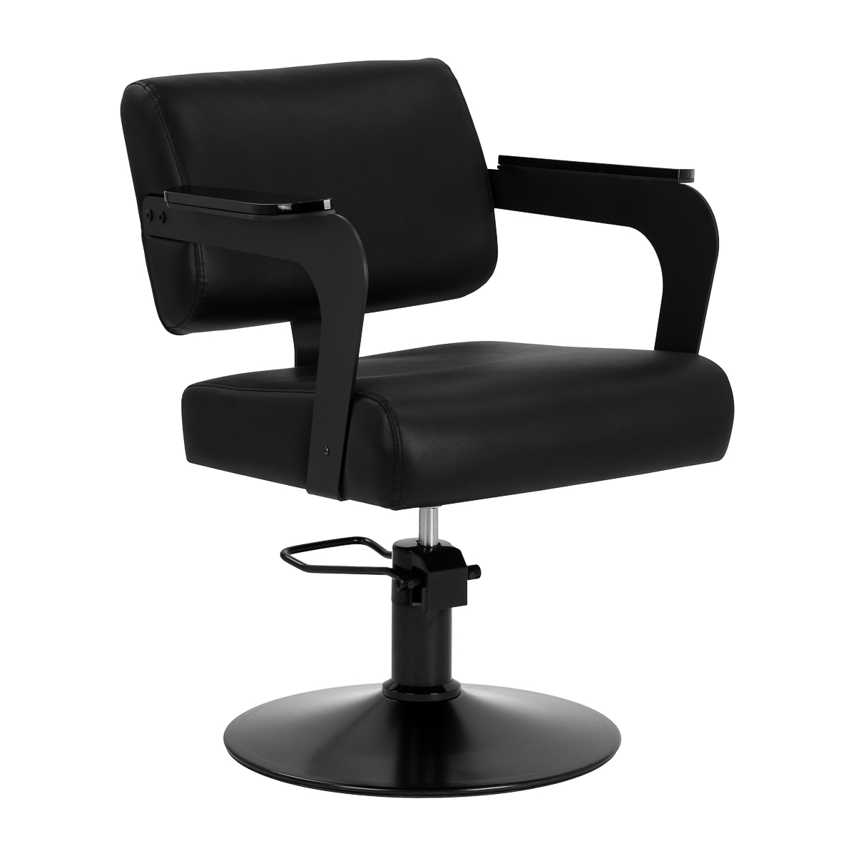 Jet Noir Friseurstuhl Profi-Friseurstuhl in Schwarz